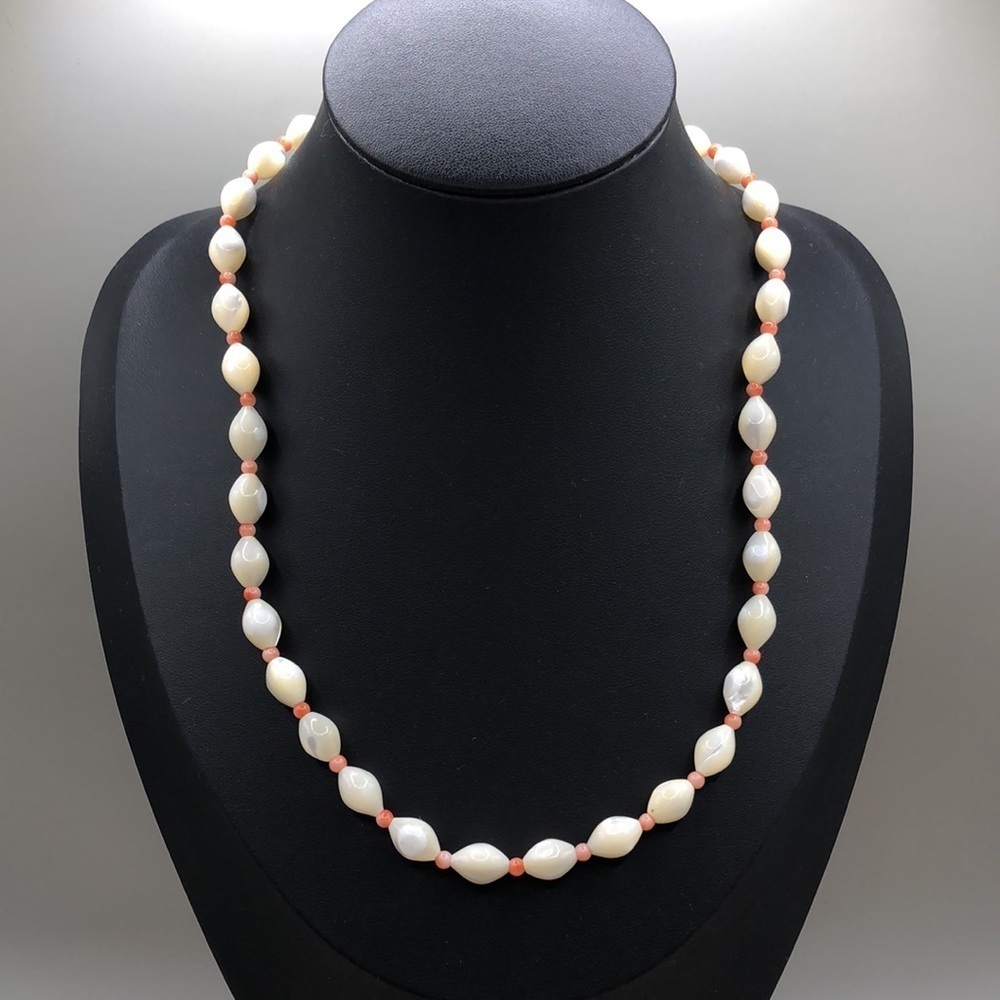 Vintage artisan MoP Bead Boho Style Necklace